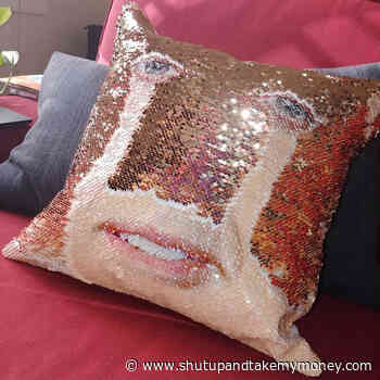 Nic Cage Sequin Pillow