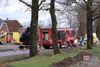 Zwaargewonde bij frontale botsing met boom in Harskamp