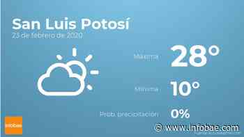 Previsión meteorológica: El tiempo hoy en San Luis Potosí, 23 de febrero - infobae