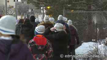 Walkers put best foot forward for Edmonton's Coldest Night of the Year event - CTV News