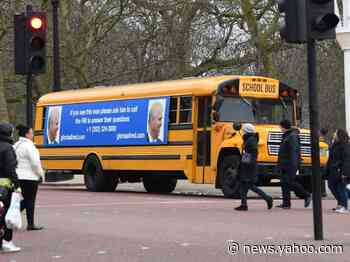The lawyer for Jeffrey Epstein's accusers sent a school bus to Buckingham Palace with a wanted poster telling Prince Andrew to call the FBI