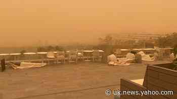 ADDS PARS 15-21 Saharan sandstorm leaves British holidaymakers stranded at airports