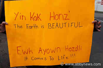 Wet’suwet’en supporters block CN Railway tracks in Vancouver