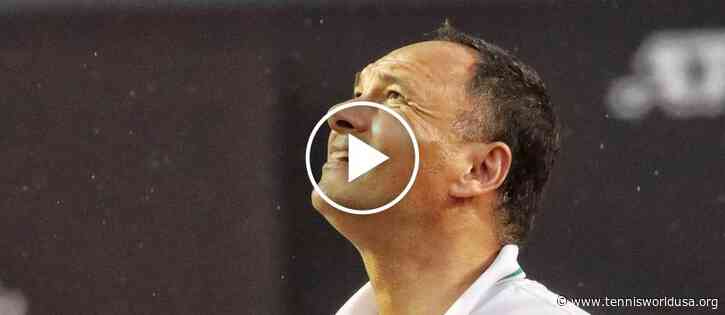 Watch Gianluca Mager's Return Hit Chair Umpire Mohamed Lahyani