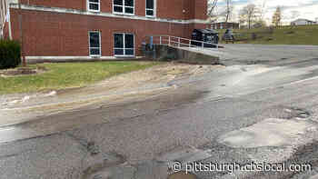 Crews On Scene Of Water Main Break In Bethel Park Near St. Valentine School