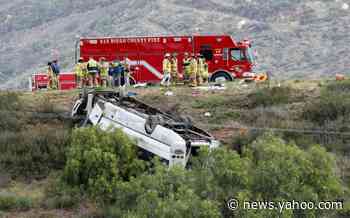 NTSB probing crash of charter bus that 'just flipped over,' killing 3 on California freeway