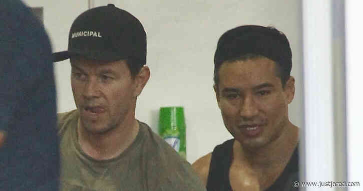 Mark Wahlberg & Mario Lopez Work Up a Sweat Together at the Gym!