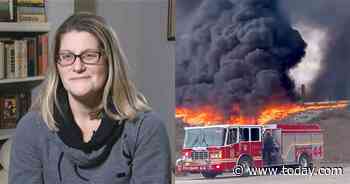 After visiting her 3-day-old baby in NICU, mom helps rescue man from tanker fire