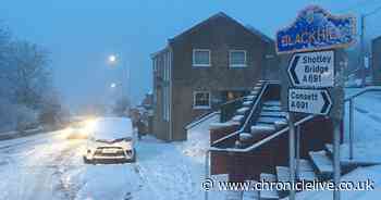 Hour-by-hour weather forecast as snow causes travel disruption across the North East