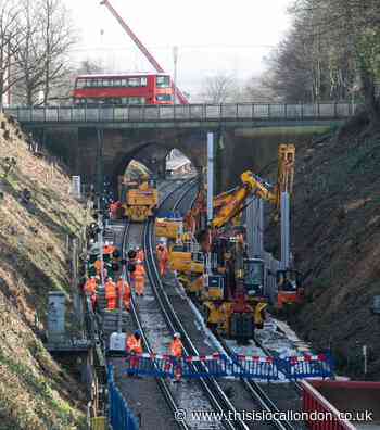 Pictured: Bexleyheath line successfully reopens after major work to prevent landslides