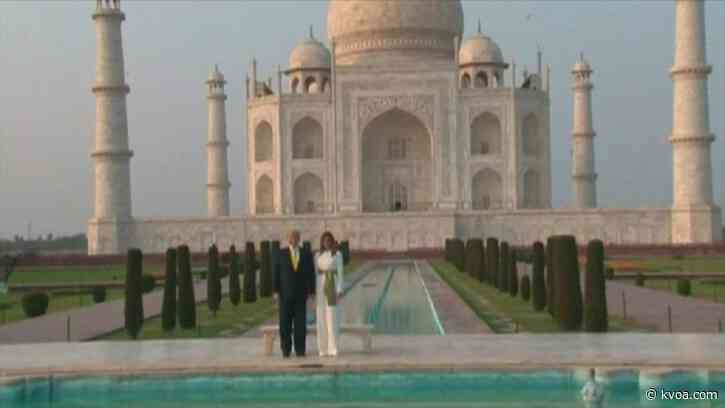 Trump, first lady stroll the grounds of iconic Taj Mahal