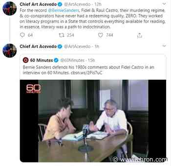 Houston PD Chief Acevedo criticizes Bernie Sanders defense of comments on Fidel Castro