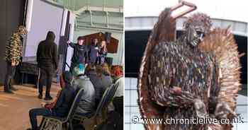 Hard-hitting performance visits Tyneside as part of Knife Angel workshop