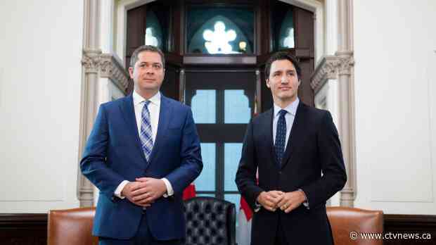 Scheer, Trudeau at odds over blame during phone call on Teck Frontier mine cancellation