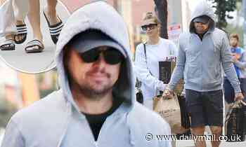 Leonardo DiCaprio and girlfriend Camila Morrone wear matching sandals during LA grocery run