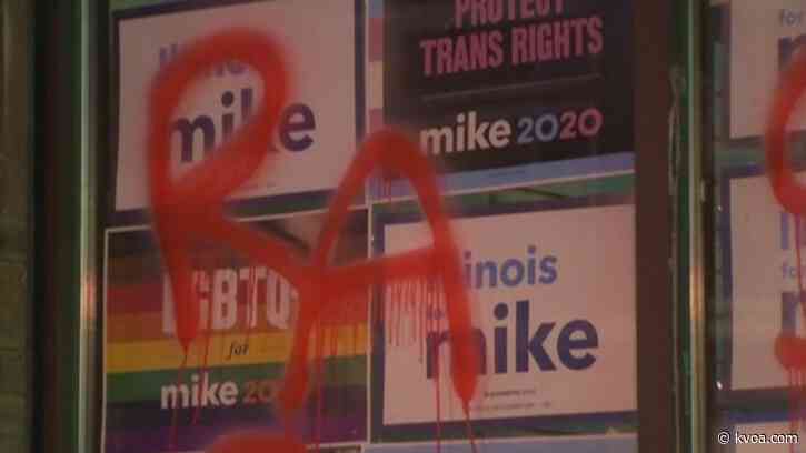 Bloomberg’s office in Chicago vandalized