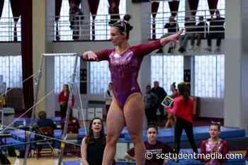 Pride women's gymnastics flipped past Rhode Island College on senior day - SC Student Media