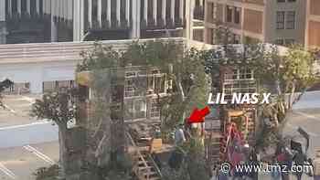 Lil Nas X Shoots New 'Tree House' Music Video on L.A. Parking Structure