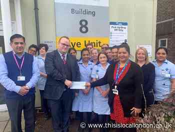 Specsavers Harlow donates over £1,600 to The Princess Alexandra Hospital Trust's Eye Unit