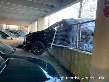 Vehicle crashes into parking garage at Morristown Medical Center - Morristown Green