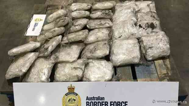 Canadian charged after $15M of meth smuggled into Australia