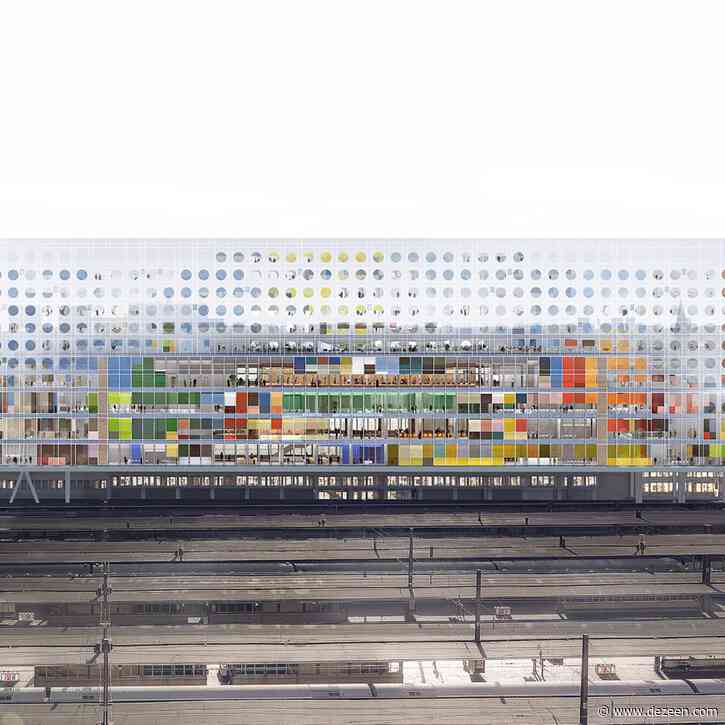 OMA unveils "cliff-like" headquarters for SNCB in Brussels
