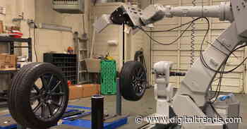 This robot will change your tires in a fraction of the time a mechanic can