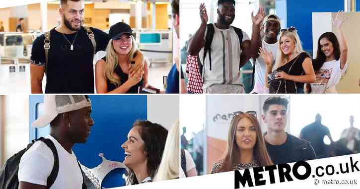 Love Island’s Paige Turley and Finley Tapp look loved up leave South Africa after epic win