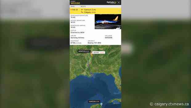Cancun flight bound for Calgary diverted to Memphis after fire reported on board