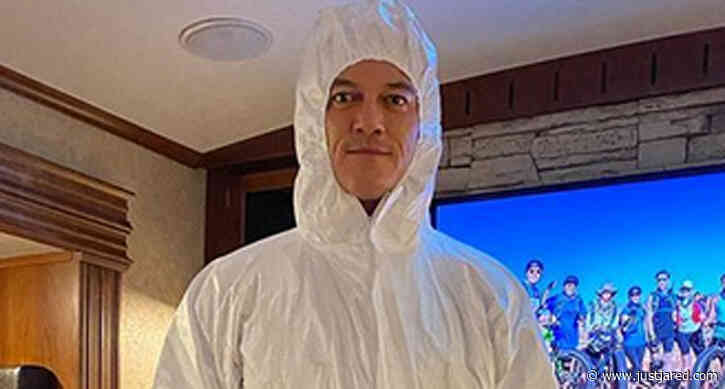 Luke Evans Thinks He Looks Like a 'Giant Sperm' in New Set Photo!