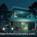 Precision detailing and simple geometry lets building sit in the Switzerland landscape