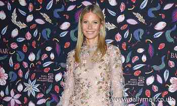 Gwyneth Paltrow dazzles in a sparkling nude dress at Paris Fashion Week event