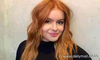 Ariel Winter looks like a firecracker as she shows off her new strawberry blonde tresses