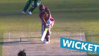 Women's T20 World Cup: Hayley Matthews is given out lbw off first ball of match