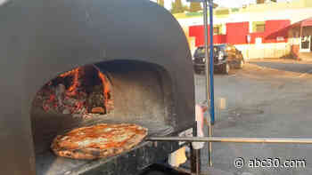 Delicious Woodfire Pizza Cooked in a Parking Lot!