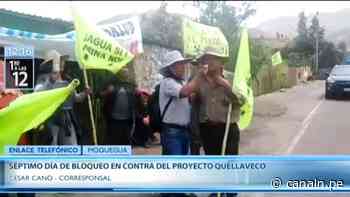Moquegua: Pobladores no levantarán bloqueo hasta que se publique acta de acuerdos - canaln.pe