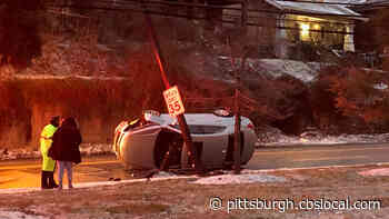 Overturned Vehicle Shuts Down Frankstown Road In East Hills