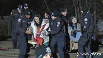 3 arrested as Toronto police break up rail blockade that disrupted GO train service - CBC.ca