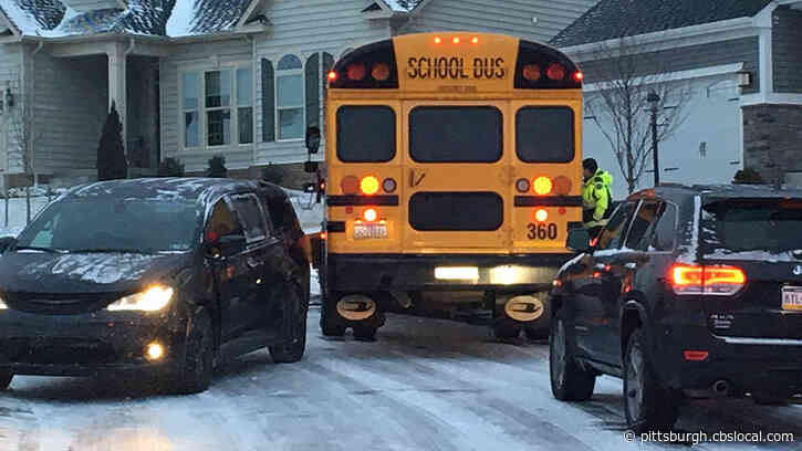 Van And School Bus Involved In Accident In West View