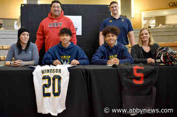 Abbotsford football talents ink university commitments