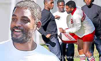 Will Smith takes a punch as he continues filming biopic