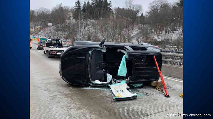 Rollover Crash Shut Down Part Of McKnight Road