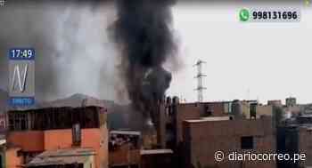 El Agustino: Reportan incendio en la avenida Malecón de la amistad (VIDEO) - Diario Correo