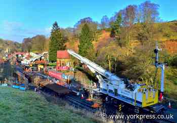 Race against time and the elements to replace historic North Yorkshire Moors Railway bridge at Goathland used by the Hogwarts Express...