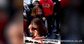 CCTV footage shows two suspected thieves stealing a mobile phone in Newcastle takeaway