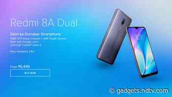 Redmi 8A Dual Goes on Open Sale in India, Again