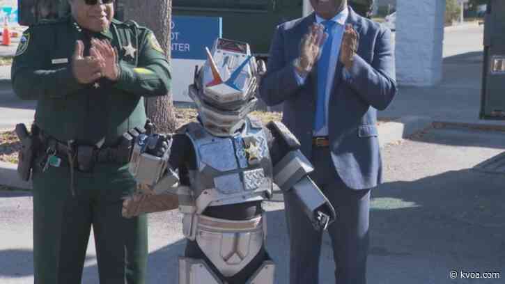 Robo-Gaige to the rescue,   10-year-old granted wish to become superhero