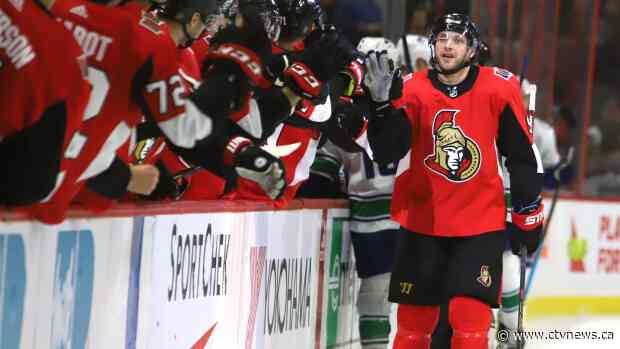 Ryan has hat trick for Senators after three months in league assistance program