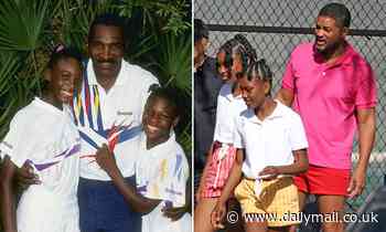 Will Smith shoots scenes with his on-screen daughters playing Venus and Serena Williams
