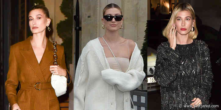 Hailey Bieber Wore Eight Chic Outfits During Quick Trip to Paris
